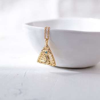 Triangle Evil Eye Necklace, 4 of 6