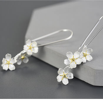 Forget Me Not Sterling Silver Earrings, 4 of 5