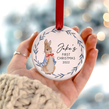 Baby's 1st Christmas Personalised Ceramic Decoration, 9 of 9