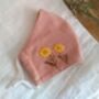 Dusty Pink Linen Face Mask With Hand Embroidered Flower, thumbnail 3 of 4