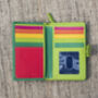 Green Multi Colour Leather Purse Wallet Rfid, thumbnail 6 of 10