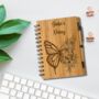 Personalised Bamboo Floral Butterfly Notebook Eco Paper, thumbnail 2 of 6