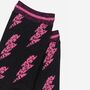 Women's Lightning Bolt Glitter Bamboo Socks Pink, thumbnail 3 of 3