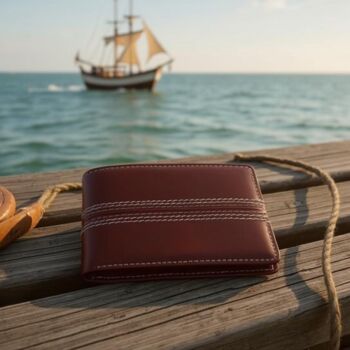 Personalised Vintage Leather Cricket Wallet, 6 of 12