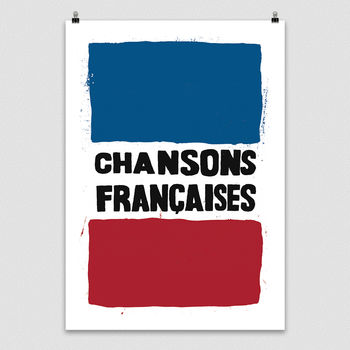 French Style Protest Poster Print 'Chansons Francaises', 4 of 4