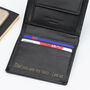 Luxury Leather Personalised Triple Billfold Wallet, thumbnail 2 of 5