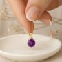 Personalised 9ct Yellow Gold Amethyst Pendant Necklace: February Birthstone Gift – 5mm, thumbnail 3 of 12