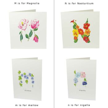 Botanical Flower Letter Cards, 7 of 12