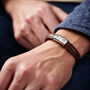 Personalised Eleven Year Anniversary Men's Stainless Steel Bracelet, thumbnail 1 of 7