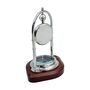 Personalised Chrome 12th Anniversary Desk Clock With Compass, thumbnail 8 of 10