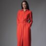 Andie Everyday Shirt Dress In Red Orange, thumbnail 1 of 4
