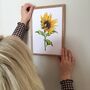 Hand Painted Watercolour Sunflower Print, thumbnail 5 of 8