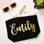 Black Make Up Case With Gold Name, thumbnail 1 of 1