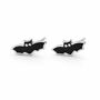 Sterling Silver Bat Stud Earrings – 8mm X 4mm, thumbnail 5 of 6