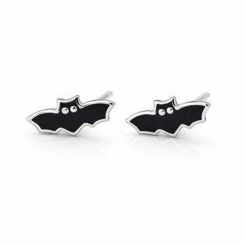 Sterling Silver Bat Stud Earrings – 8mm X 4mm, 5 of 6