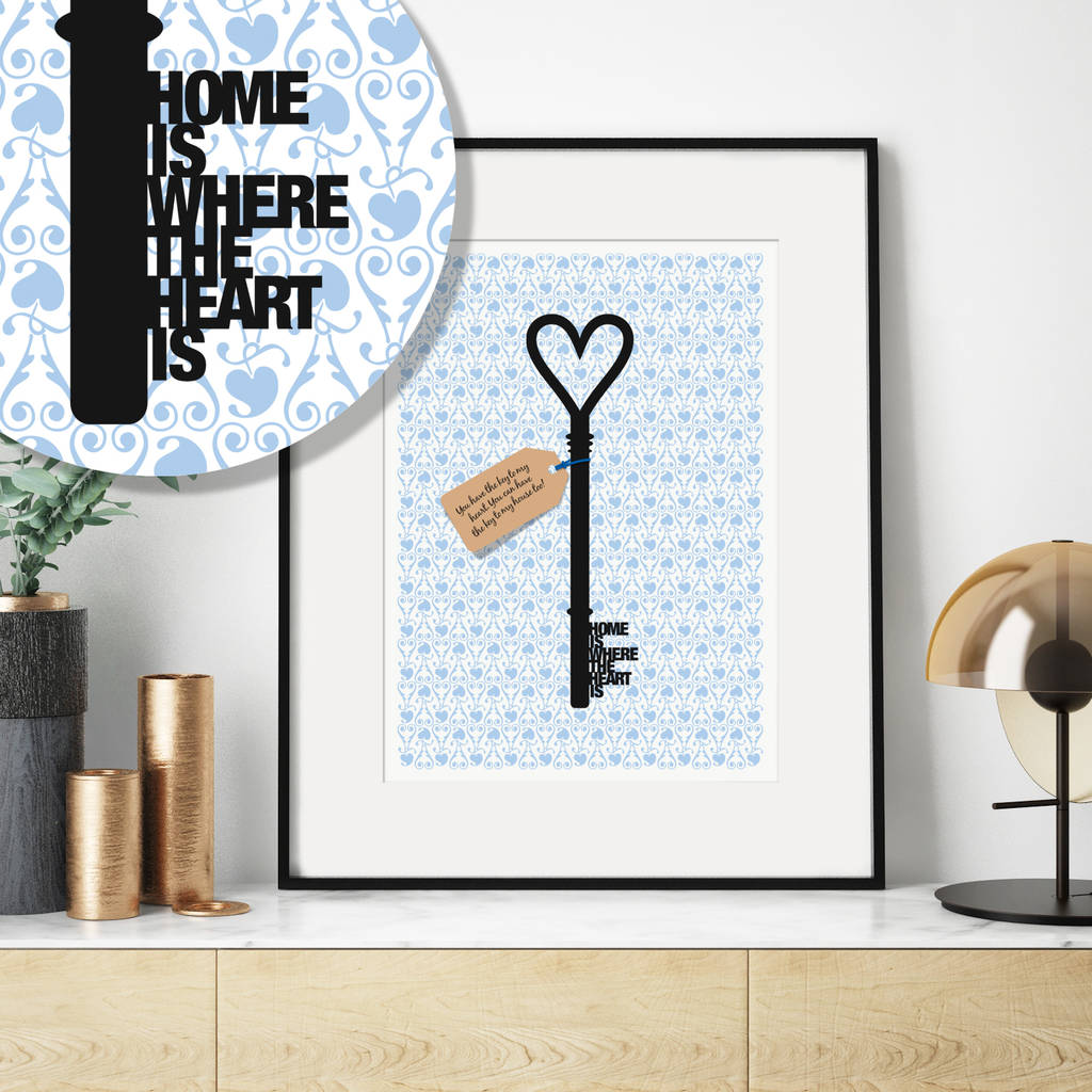 Personalised 'Home Is Where…' New Home Gift Print, 1 of 9