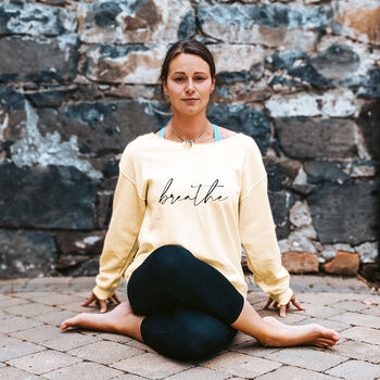 Hand Dyed 'Breathe' Ladies Yoga Sweatshirt, 2 of 8