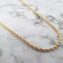 18k Gold Vermeil Plated Astra Rope Necklace, thumbnail 6 of 8