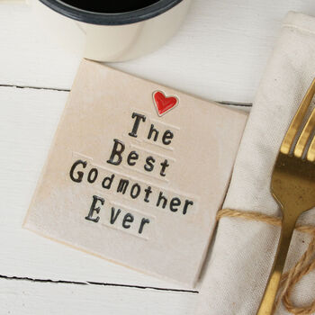 The Best Godfather Ever Ceramic Coaster, 5 of 6