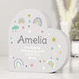 Personalised Rainbow Free Standing Heart Sign, thumbnail 3 of 6