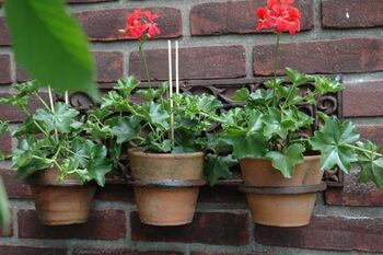51cm Heavy Cast Iron Flowerpot Holder For Flower Pots Wall Mounted, 4 of 4