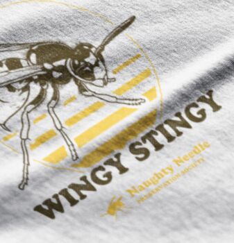 Funny Wasp T Shirt, Adopt A Wingy Stingy, 6 of 7