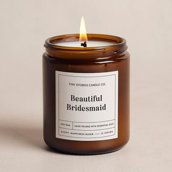 Bridesmaid Wedding Day Gift Essential Oil Candle, 2 of 5