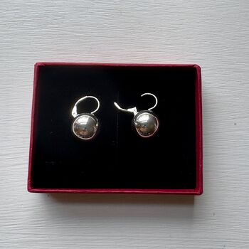 Ball Drop Earrings In Sterling Silver, 2 of 3