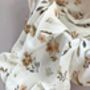 Autumn Flowers Muslin Swaddle, thumbnail 3 of 5