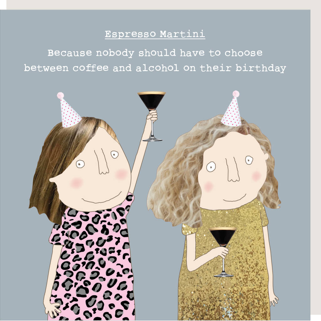 Espresso Martini Birthday Card By Rosie Made A Thing