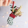 Christmas Stocking Dry Flower Tree Decoration 'Noëlle', thumbnail 1 of 3