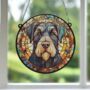 Schnauzer Black Stained Glass Effect Suncatcher, thumbnail 3 of 6