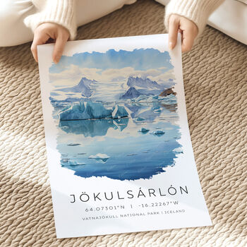 Iceland Travel Poster Of Jokulsarlon, 2 of 7