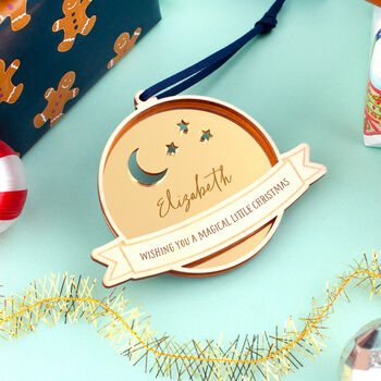 Moon And Stars 1st Christmas Decoration, 2 of 4