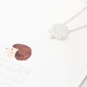 Hedgehog Hedgehugs Sterling Silver Necklace, 2 of 11