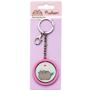 Pusheen The Cat Pink And Blue 'Hi , Bye' Spinning Keyring, 7 of 8