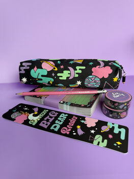 Celestial Space Illustrated Cotton Pencil Case, 9 of 12