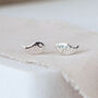 Tiny Sterling Silver Wren Bird Stud Earrings, thumbnail 2 of 11