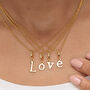 Gold Plated Initial Letter Charm Necklace, thumbnail 1 of 9