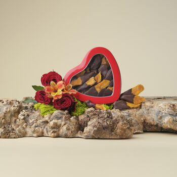Heart Full Of Mango Stripes Dipped In Dark Chocolate, 2 of 7