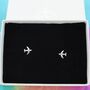 Petite Airplane Stud Earrings, thumbnail 1 of 2