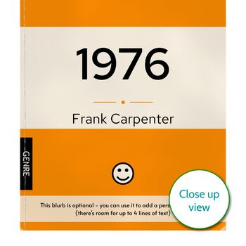 Personalised 50th Birthday Print 1976 Book Cover Gift, 9 of 12