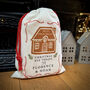 Personalised Christmas Eve Gingerbread House Sack, thumbnail 4 of 4