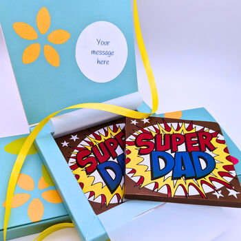 Personalised Super Dad Father's Day Chocolate For Dads, 2 of 6