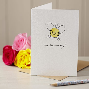 Personalised 'Smiley Bee' Handmade Card, 2 of 4
