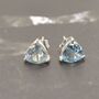 Blue Topaz Sterling Silver Stud Earrings, thumbnail 5 of 12