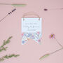 Wildflower Country Meadow Wedding Save The Date Flag, thumbnail 2 of 3