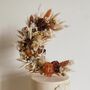 Autumnal Crescent Moon Dried Flower Wedding Cake Topper, thumbnail 3 of 4