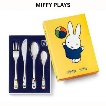 Miffy Four Piece Childrens Cutlery Sets Stainless Steel, 5 of 12