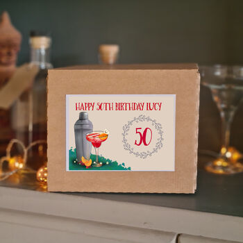 Personalised 50th Birthday Gift Margarita Glass, 3 of 5